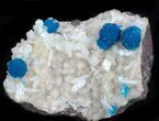 Spectacular Cavansite Crystals on Stilbite - India #33699-4